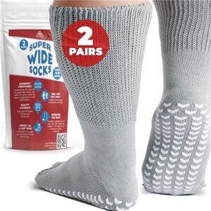 Extra Wide Socks for Swollen Feet Women,Diabetic Socks for Women 9-11,Hospital